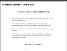 Tablet Screenshot of mobotallorsecrets.com
